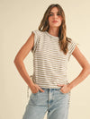 Striped Drawstring Top