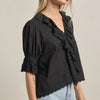 V-Neck Ruffle Blouse
