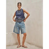 Wide Leg Bermuda Shorts