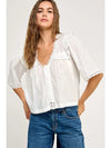 Vneck Embroidered Top