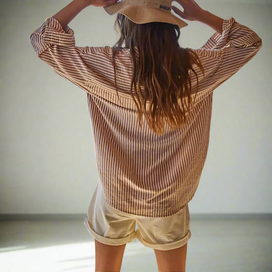 Vincent - Woven Cotton striped button down