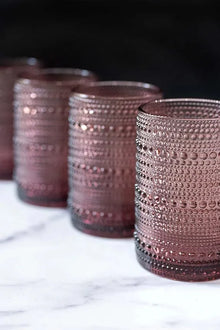  Hobnail Drinking Glasses - Pink ( Set of 4 )