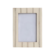  Resin Photo Frame w/ Metal Inlay - Cream