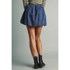 Denim Balloon Mini Skirt