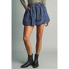 Denim Balloon Mini Skirt