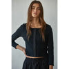 Ribbed Sleeve Cardigan