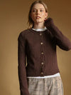 Brown Sweater Knit Cardigan