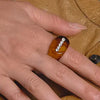 Caraway Amber Resin Ring