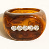 Caraway Amber Resin Ring