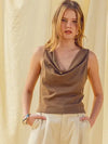 Cowl Sage Top
