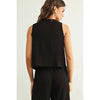 Crinkled Front Button Top