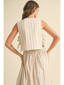  Stripe Tie Top