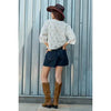 Eyelet Embroidered Scallop Tee