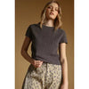Pointelle short sleeve knitted top