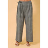 Side Ribbon Plaid Wide Leg Pants