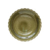 Green Scalloped Stoneware Bowl