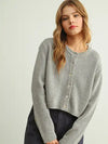 Round Neck Button Cardigan