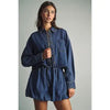 Indigo Denim Crop Shirt