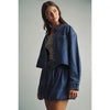 Indigo Denim Crop Shirt