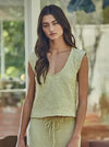 Woven Textured Sleeveless Top