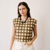 Gingham Quilted Greta Top