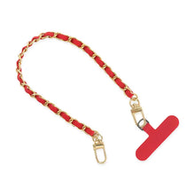  Red Short Vegan Leather Phone Chain