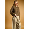 Ribbed Brown Cardigan