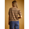 Stripe Short Sleeve Knit Top