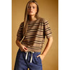 Stripe Short Sleeve Knit Top