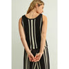 Sleeveless Striped V-Neck